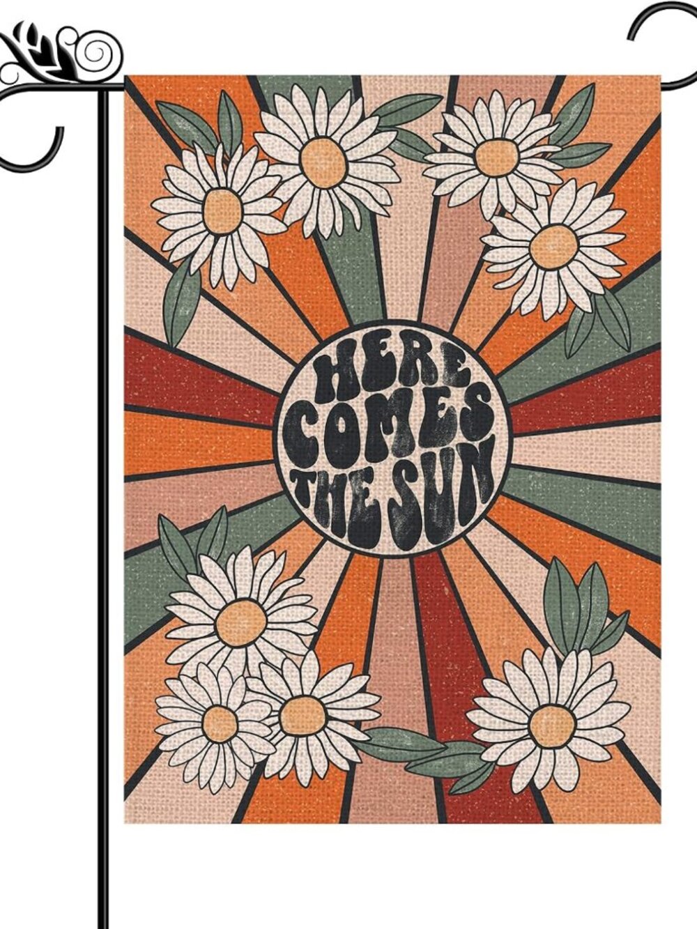 Summer Garden Flag Vintage Daisy Vertical Double Sided Seasonal Farmhouse Yard O